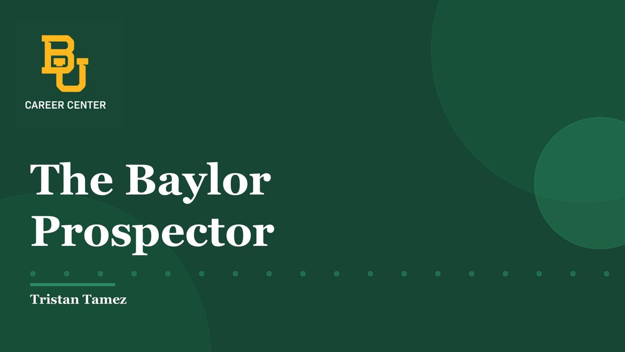 Baylor Prospector slide 1